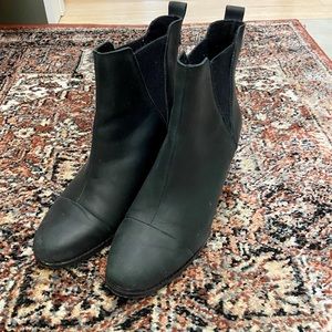 Toms block heel bootie black size 11